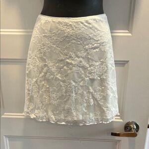 SHEIN White Lace Mini Skirt